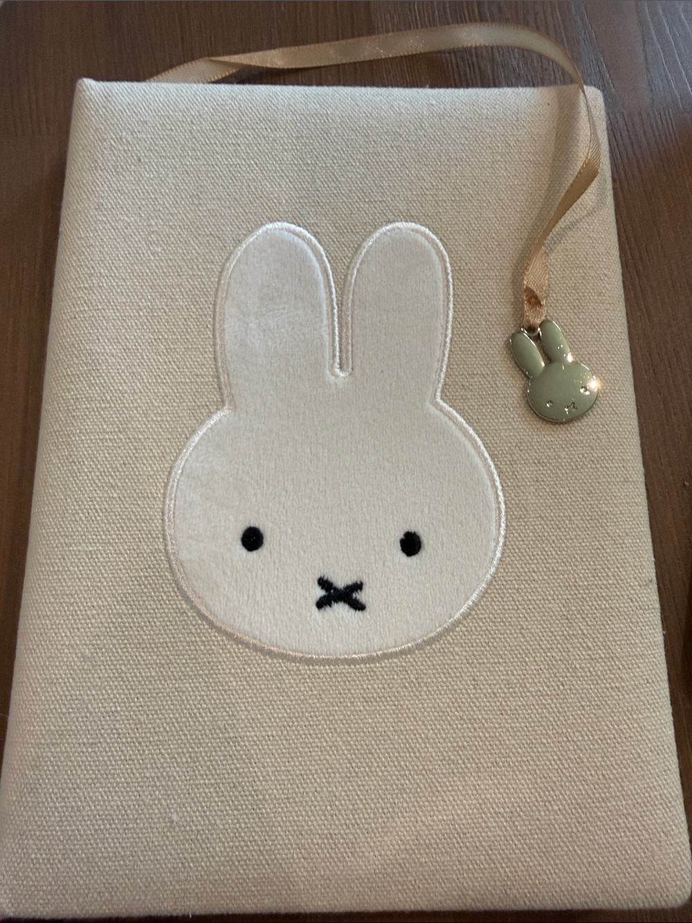 NWT - Miffy Cream Notebook with Silver Miffy Charm